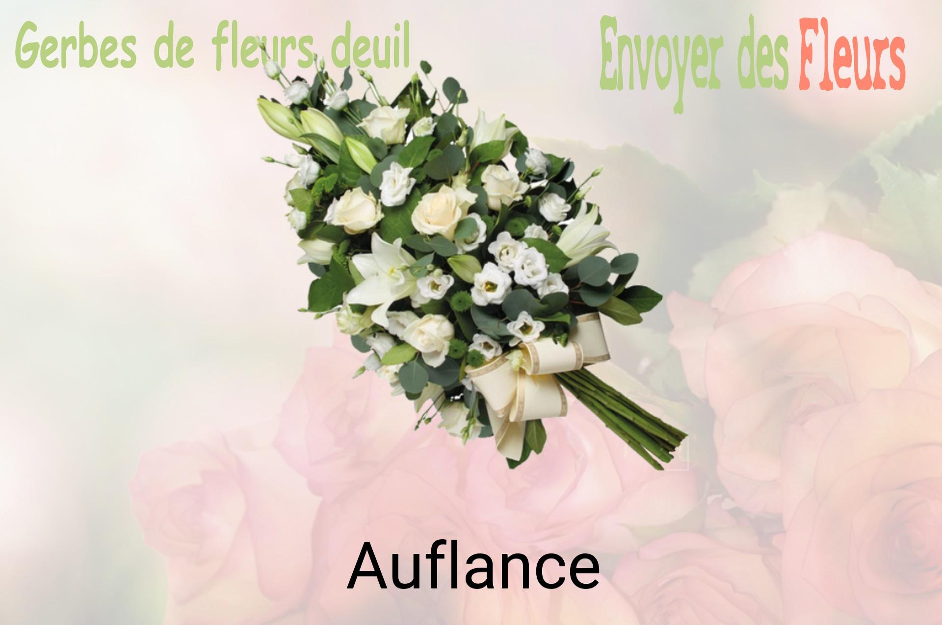 Gerbe de fleurs de deuil livrée à Auflance